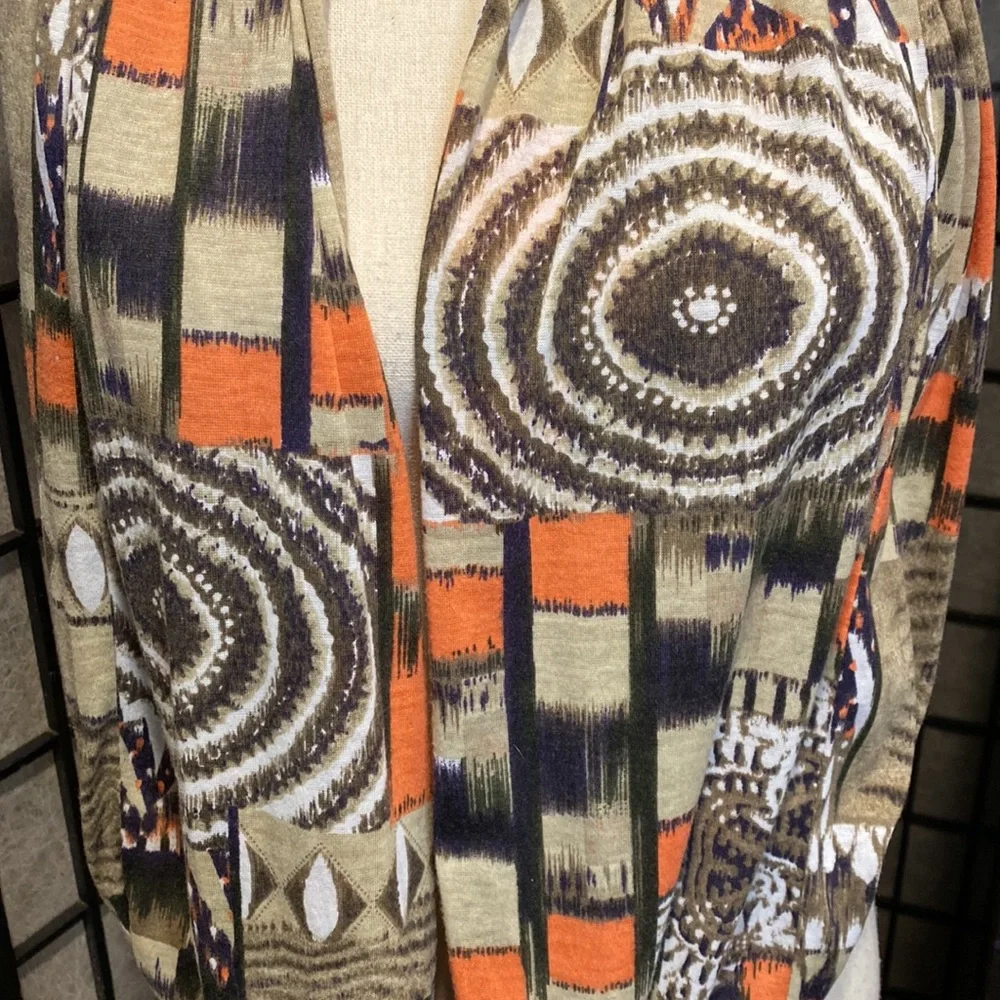 Beige, Brown & Orange Infiniti Scarf - Picture 5 of 5